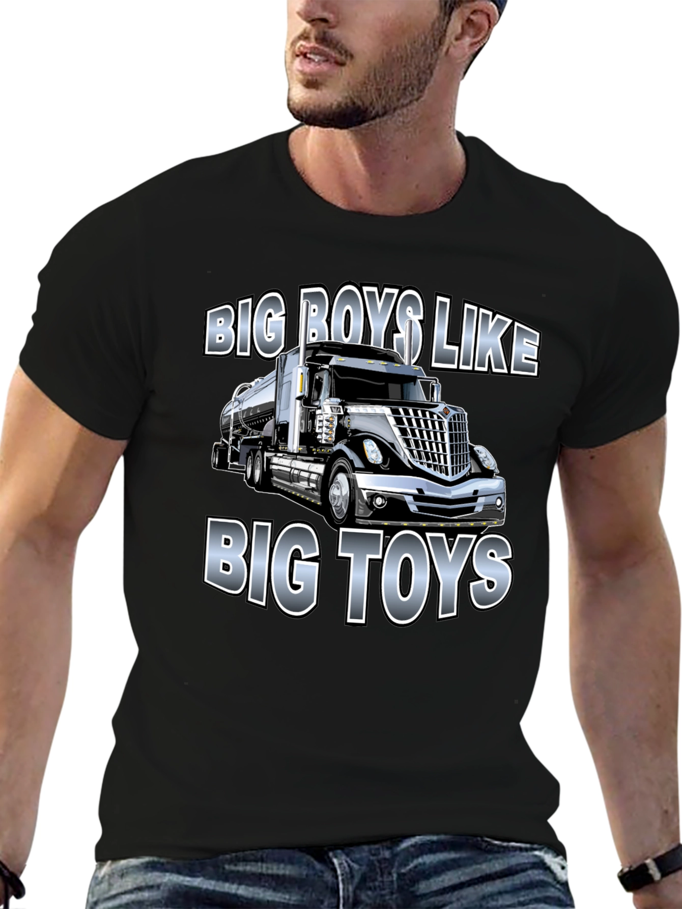 Big Boys Like Big Toys Trucker T-Shirt
