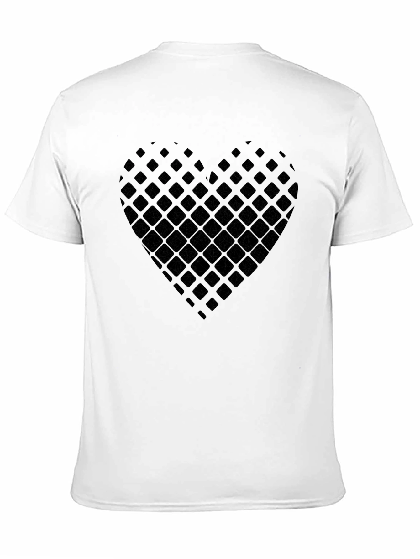 Geometric Heart Tee - Stylish Black Cotton T-Shirt