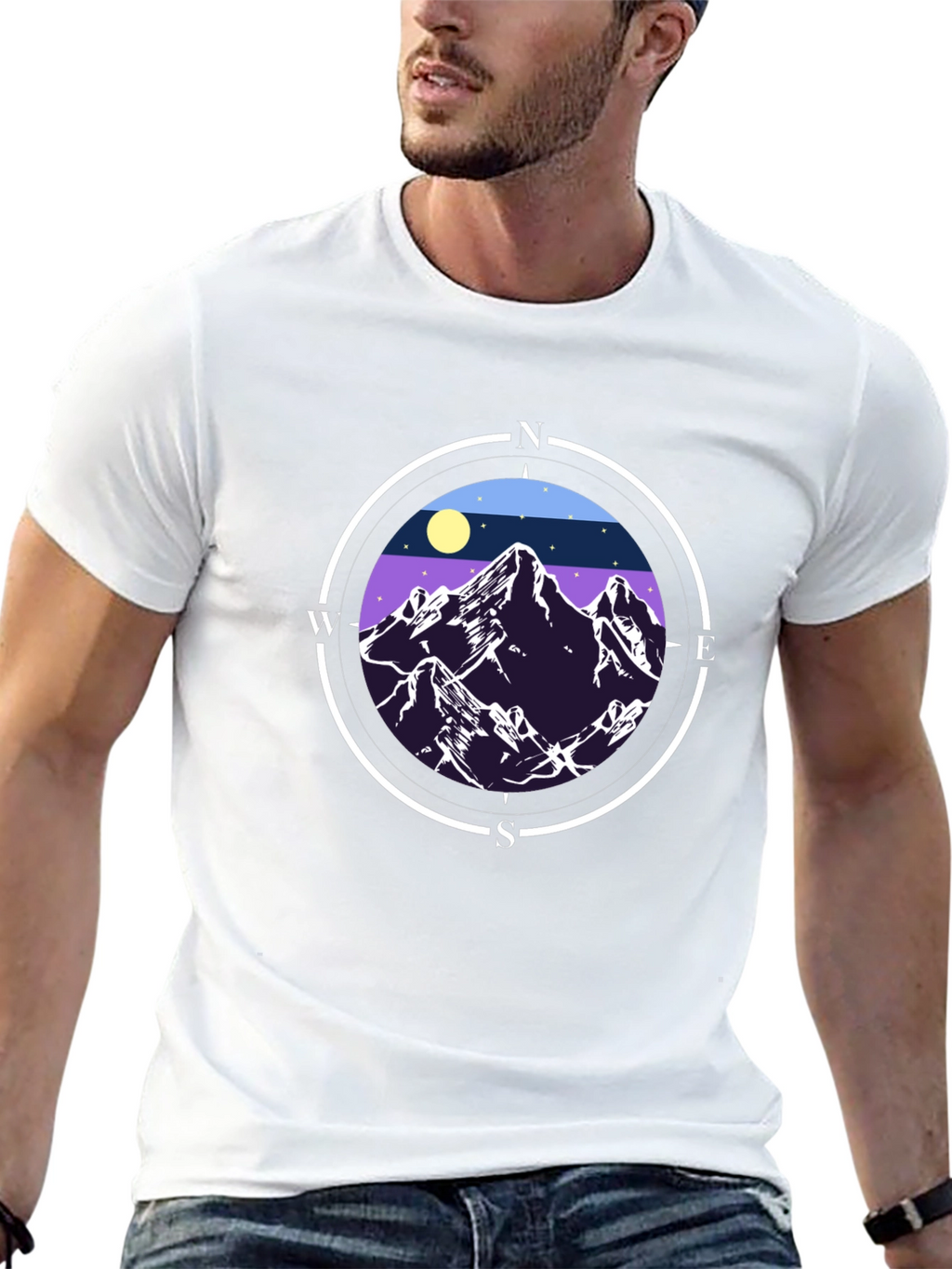 Mountain Compass Graphic Tee - Adventure Awaits!