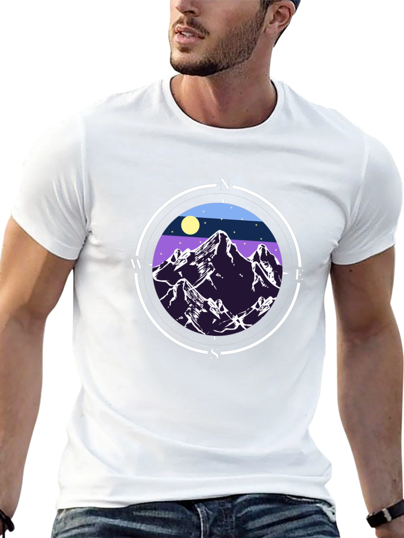 Mountain Compass Graphic Tee - Adventure Awaits!