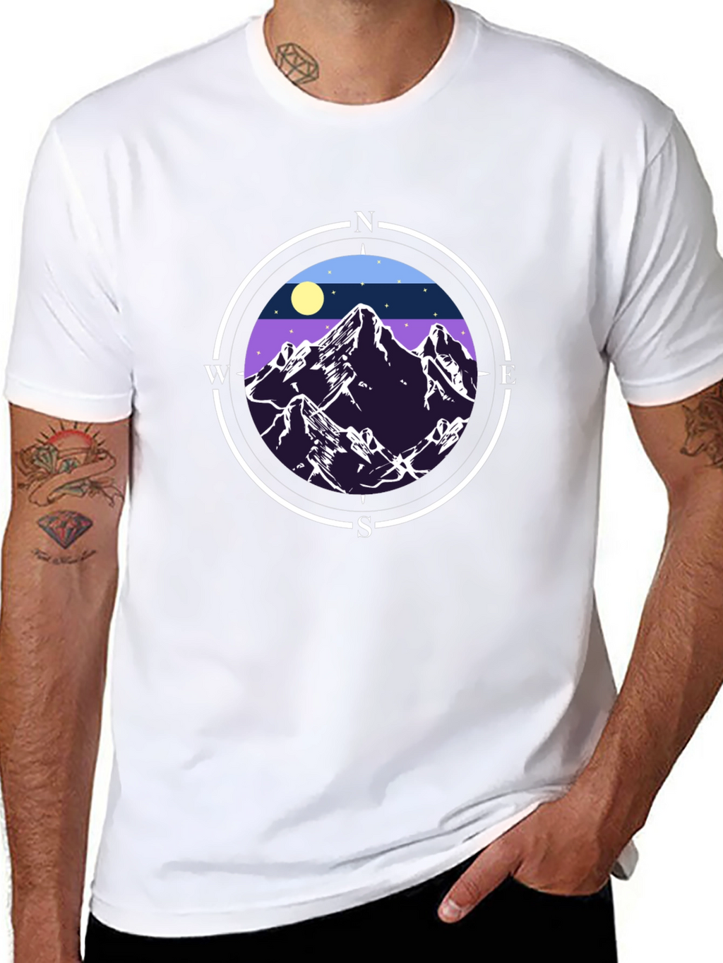 Mountain Compass Graphic Tee - Adventure Awaits!