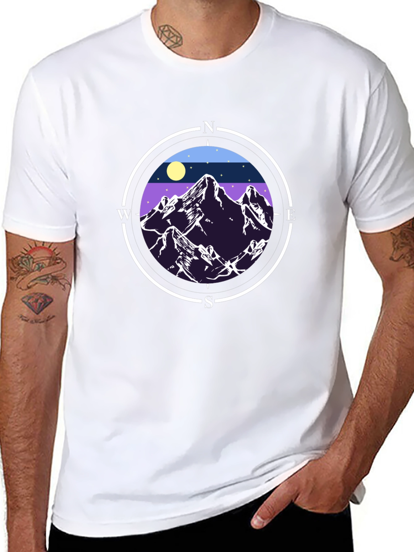 Mountain Compass Graphic Tee - Adventure Awaits!
