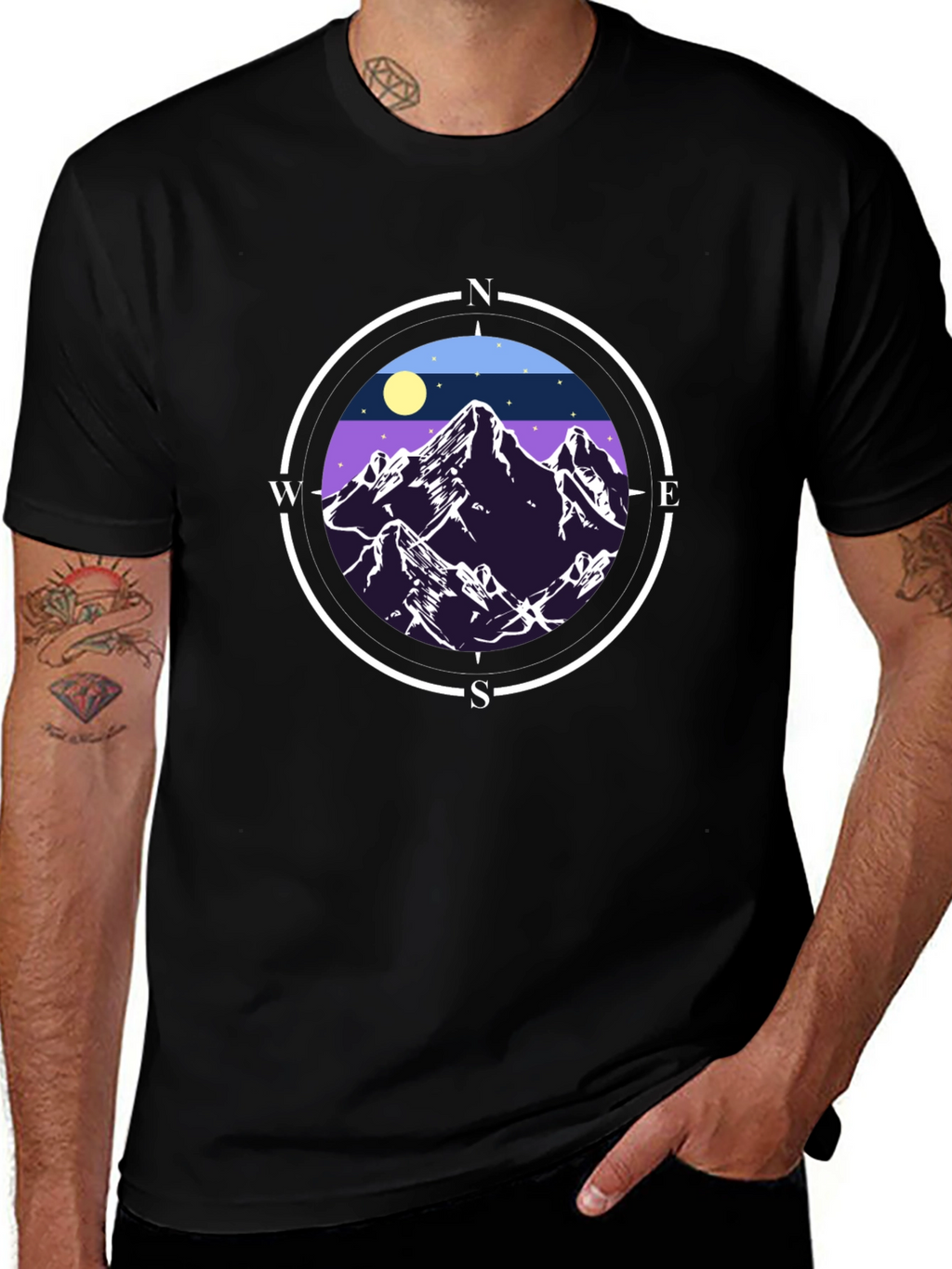 Mountain Compass Graphic Tee - Adventure Awaits!