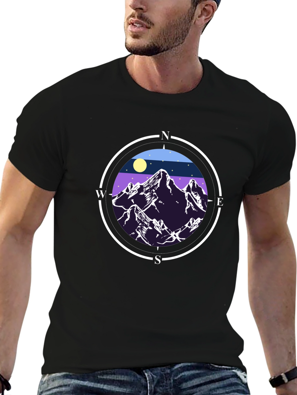 Mountain Compass Graphic Tee - Adventure Awaits!