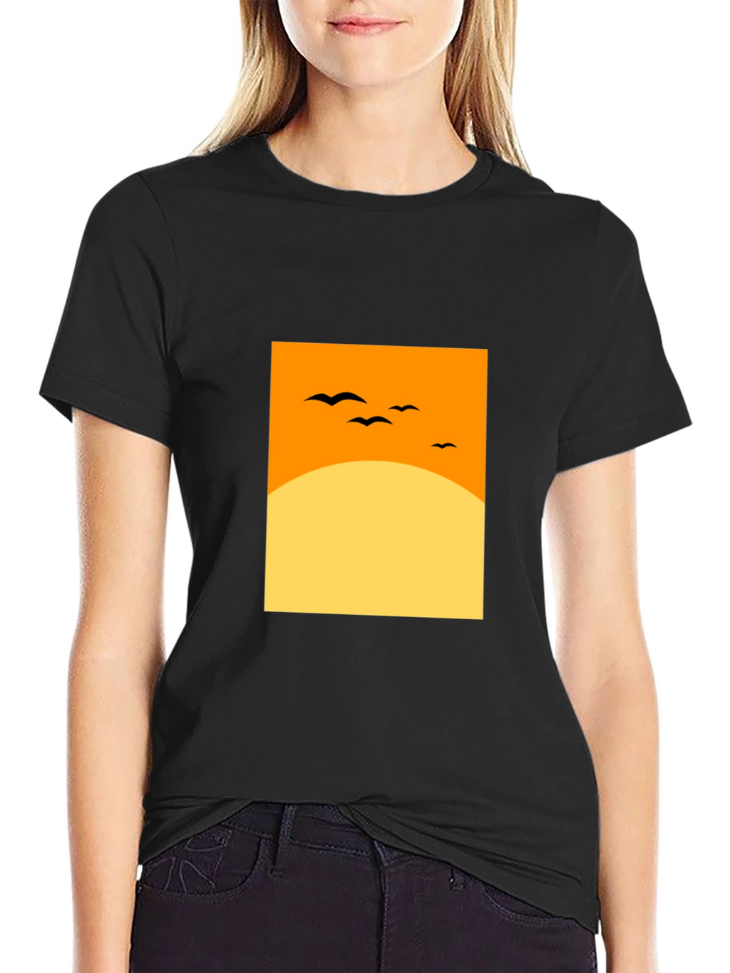 Sunset Silhouette Tee - Modern Graphic Design