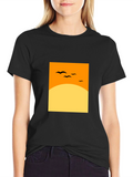 Sunset Silhouette Tee - Modern Graphic Design