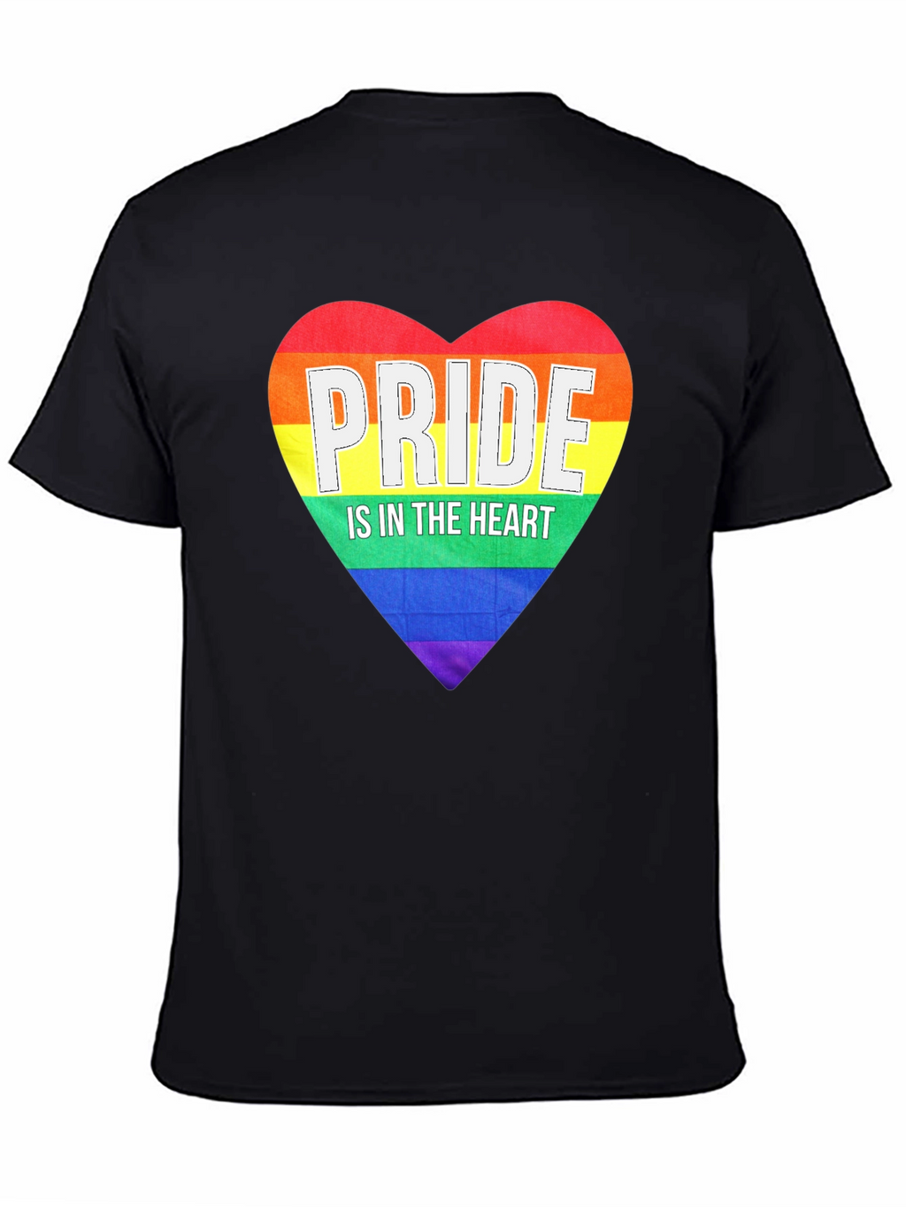 Pride Heart Graphic Tee - Black LGBT Pride T-Shirt
