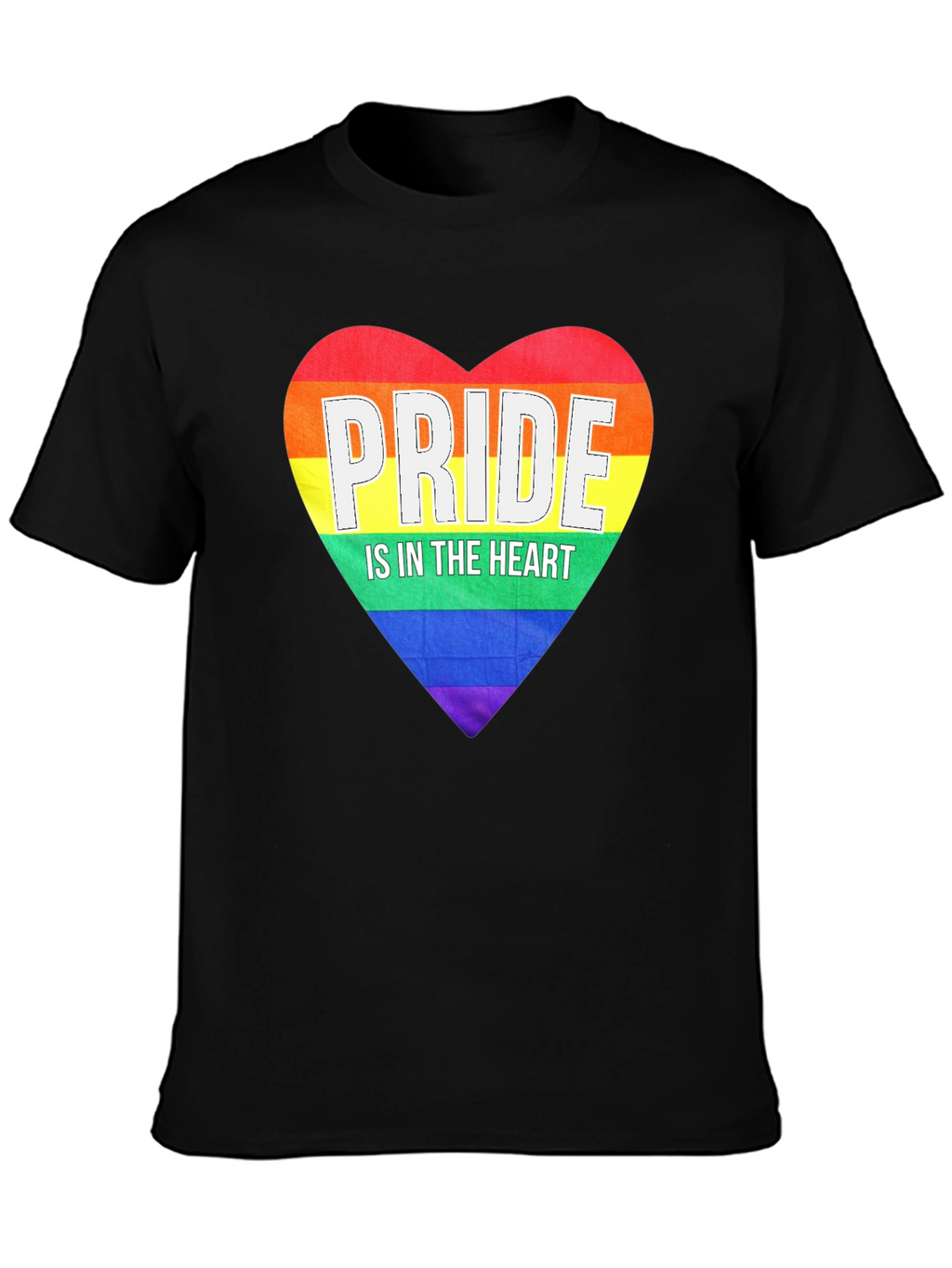Pride Heart Graphic Tee - Black LGBT Pride T-Shirt