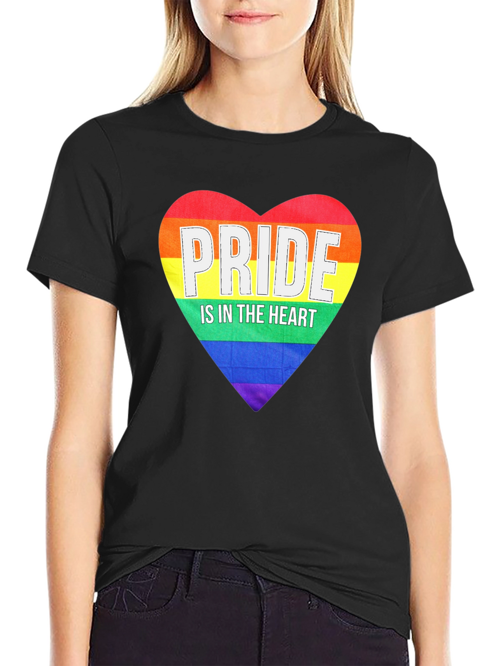 Pride Heart Graphic Tee - Black LGBT Pride T-Shirt