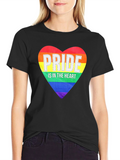 Pride Heart Graphic Tee - Black LGBT Pride T-Shirt