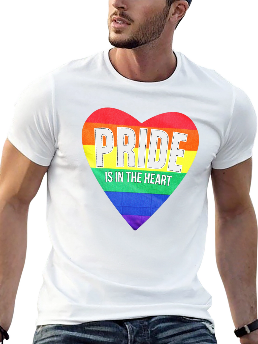 Pride Heart Graphic Tee - Black LGBT Pride T-Shirt