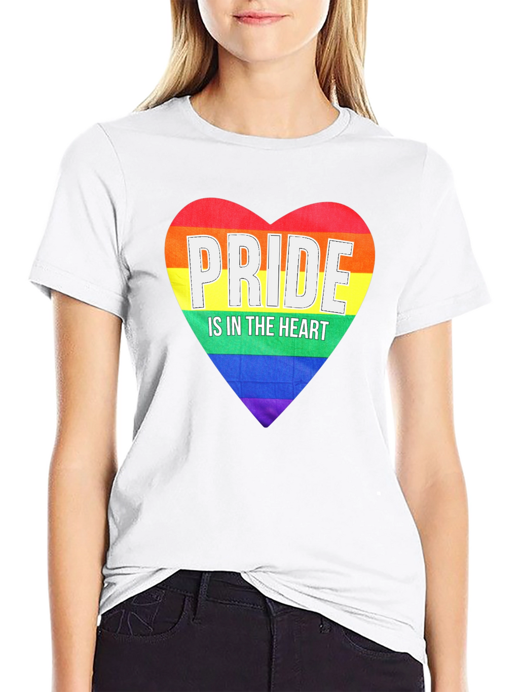 Pride Heart Graphic Tee - Black LGBT Pride T-Shirt