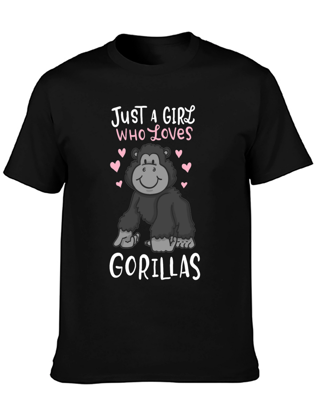 Girl Who Loves Gorillas T-Shirt