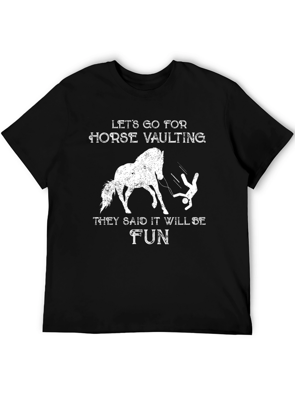 Horse Vaulting Fun T-Shirt - Black