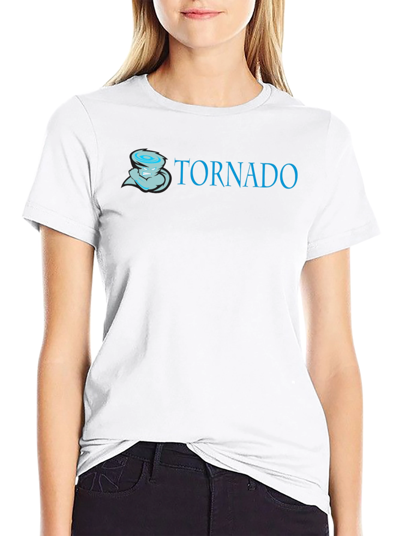 Tornado Graphic Print Black T-Shirt