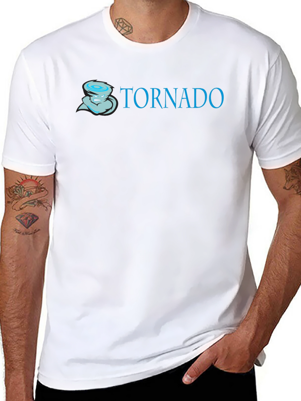 Tornado Graphic Print Black T-Shirt