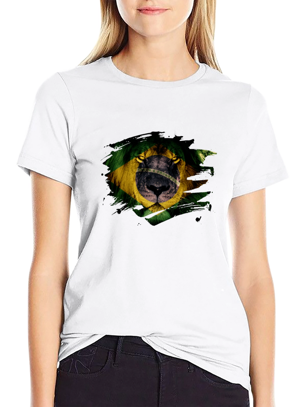Brazil Lion Graphic Tee - Mens Black T-Shirt