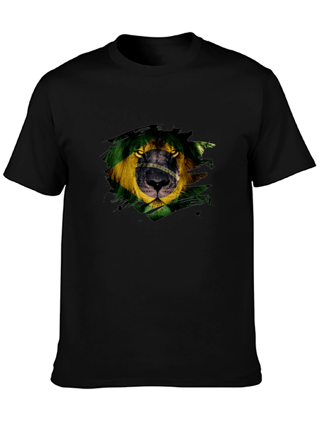 Brazil Lion Graphic Tee - Mens Black T-Shirt