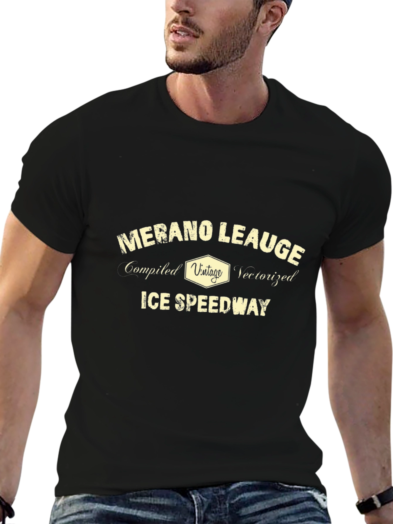 Merano League Ice Speedway Vintage T-Shirt