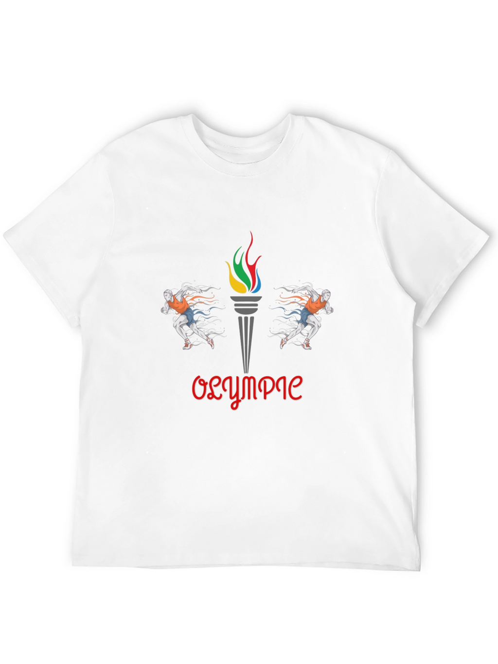 Olympic Flame Graphic Tee - Stylish Cotton T-Shirt