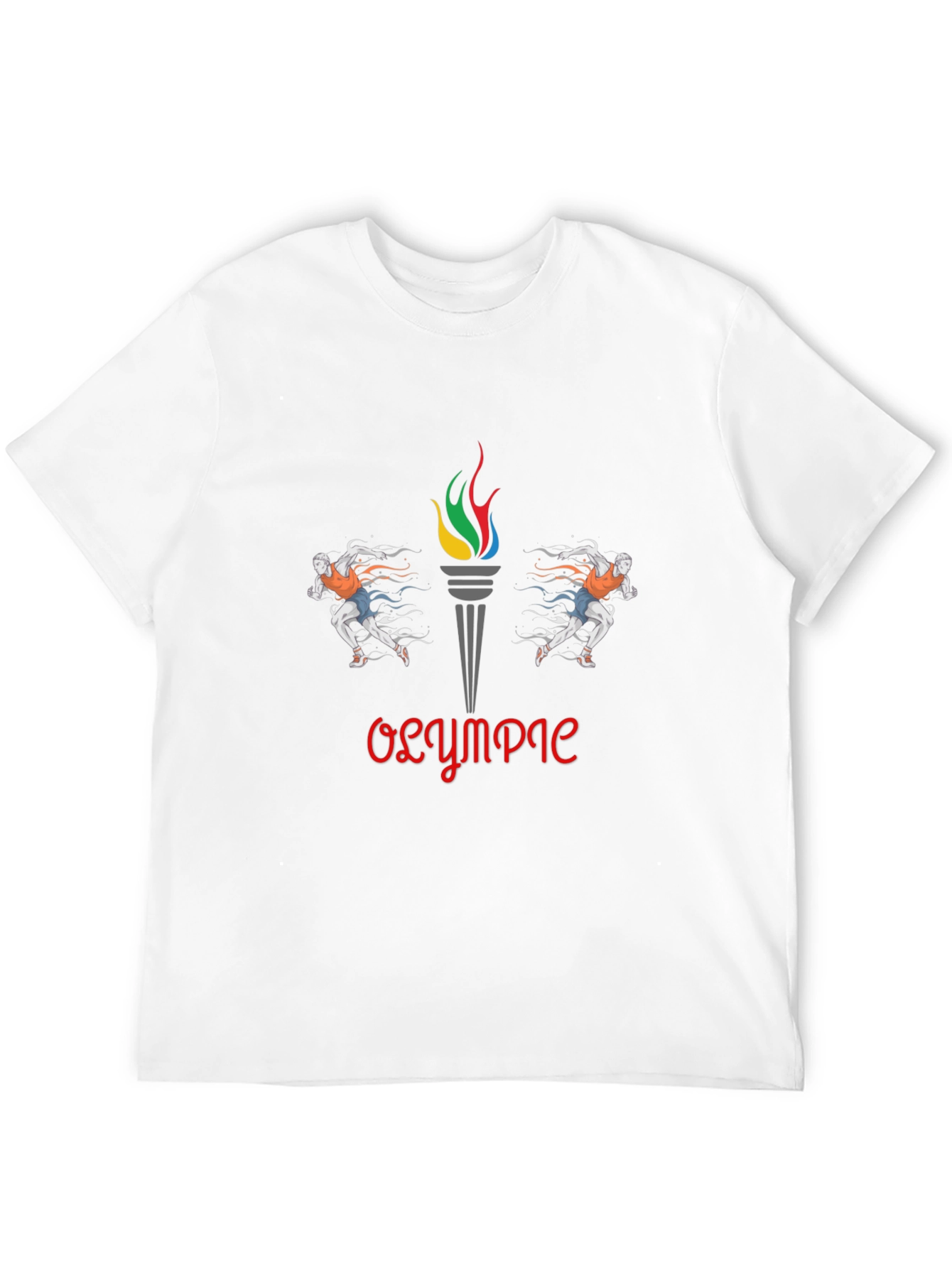 Olympic Flame Graphic Tee - Stylish Cotton T-Shirt