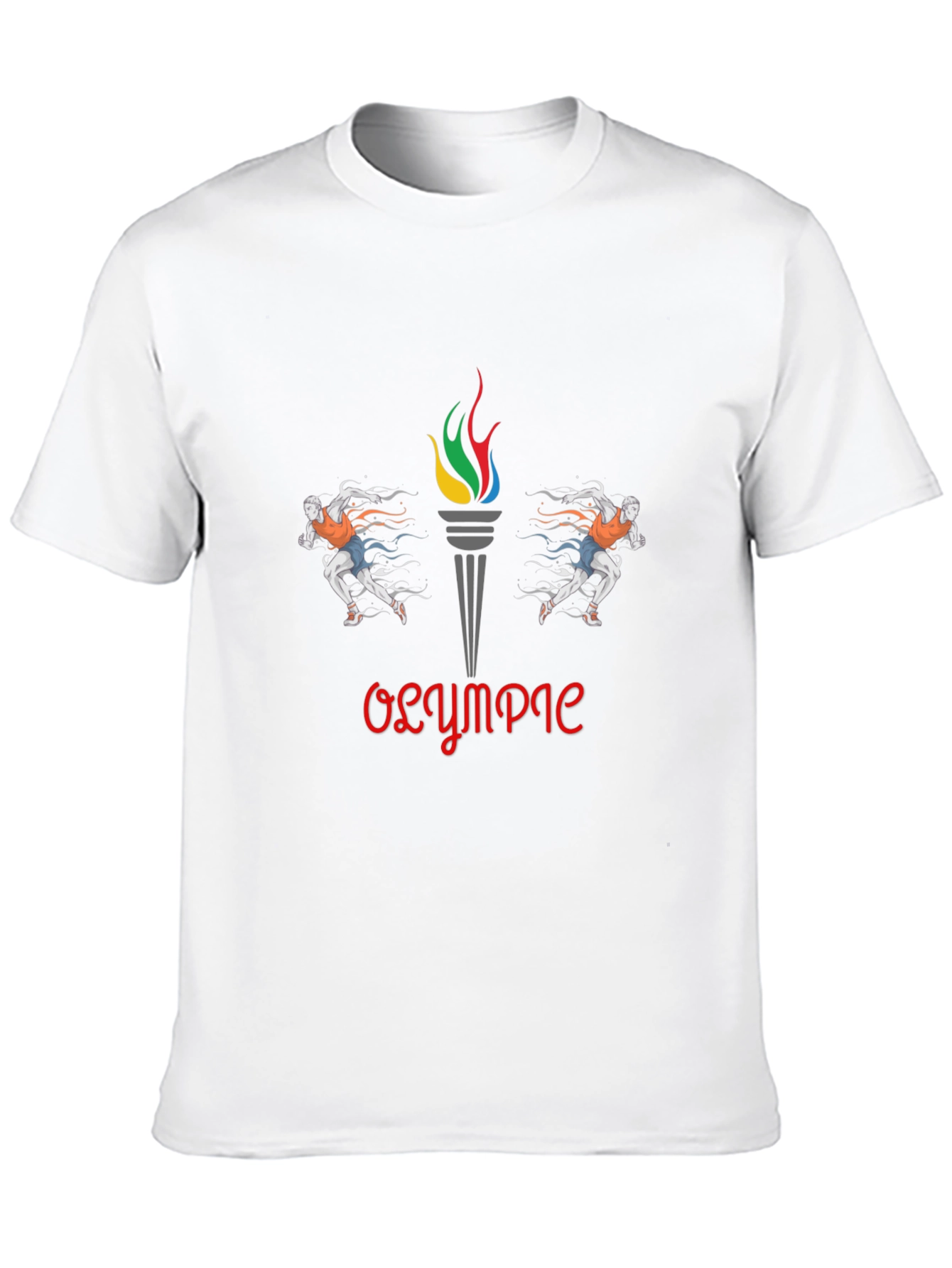 Olympic Flame Graphic Tee - Stylish Cotton T-Shirt