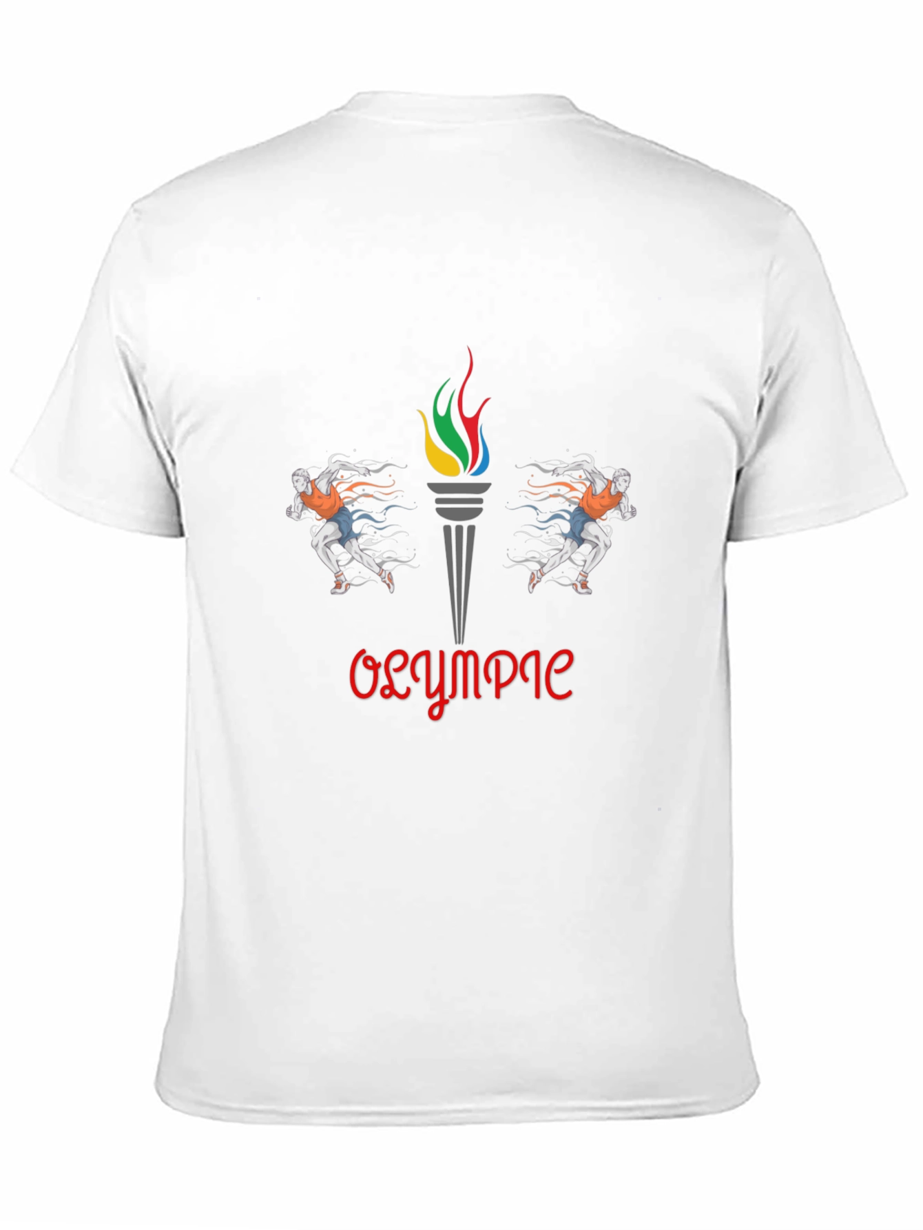 Olympic Flame Graphic Tee - Stylish Cotton T-Shirt