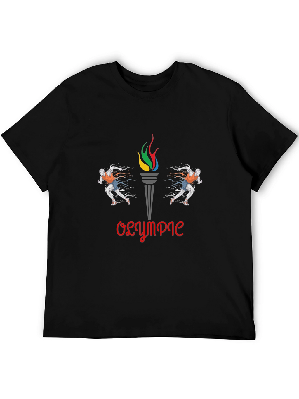 Olympic Flame Graphic Tee - Stylish Cotton T-Shirt