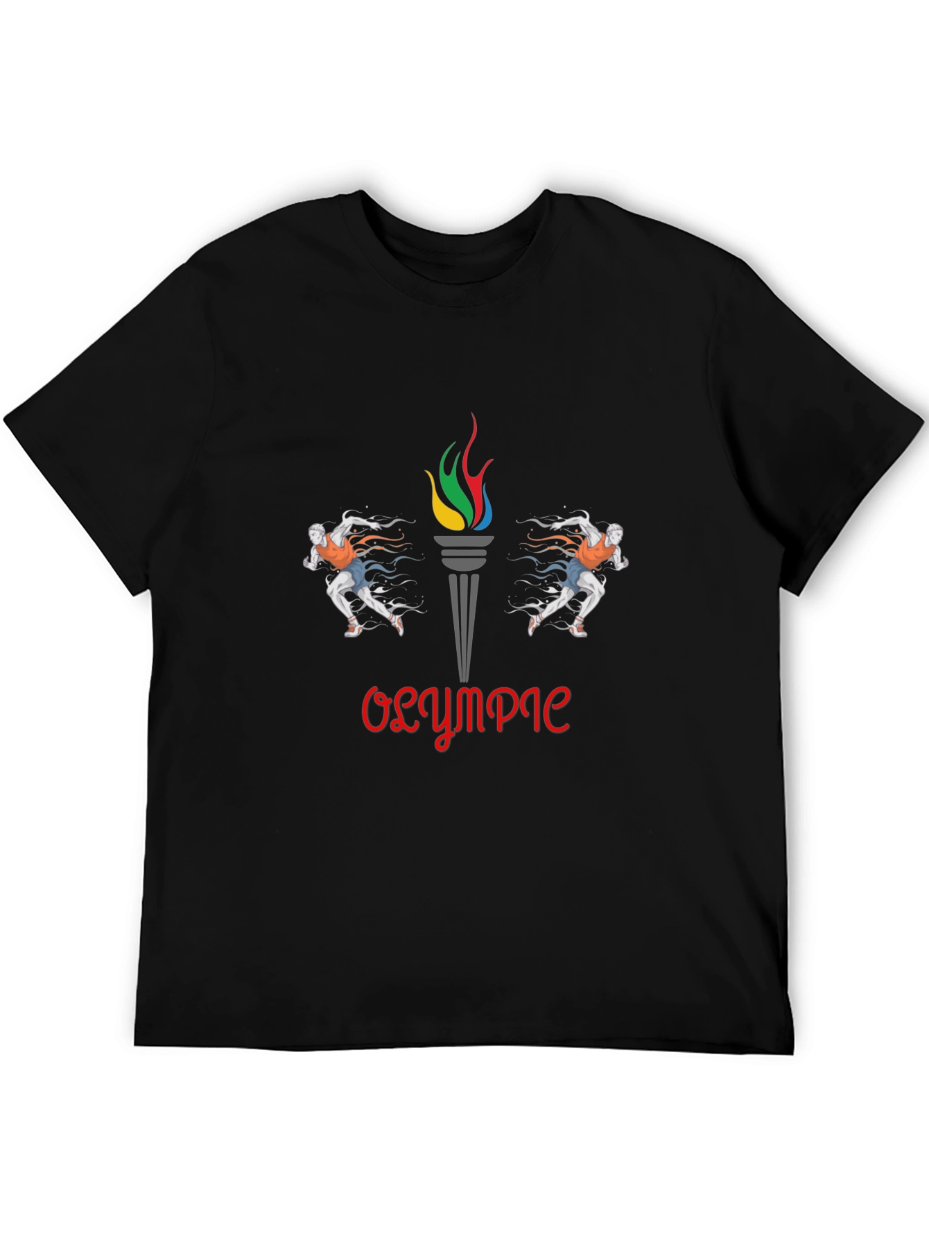 Olympic Flame Graphic Tee - Stylish Cotton T-Shirt
