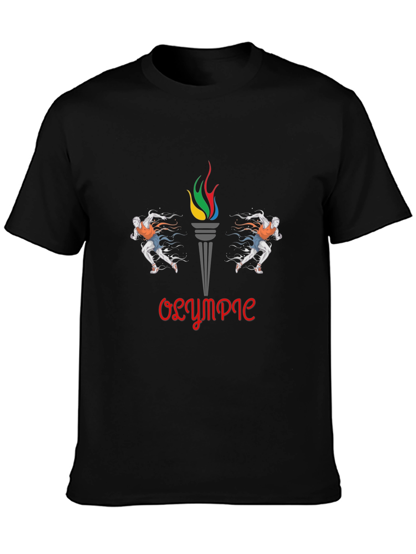 Olympic Flame Graphic Tee - Stylish Cotton T-Shirt