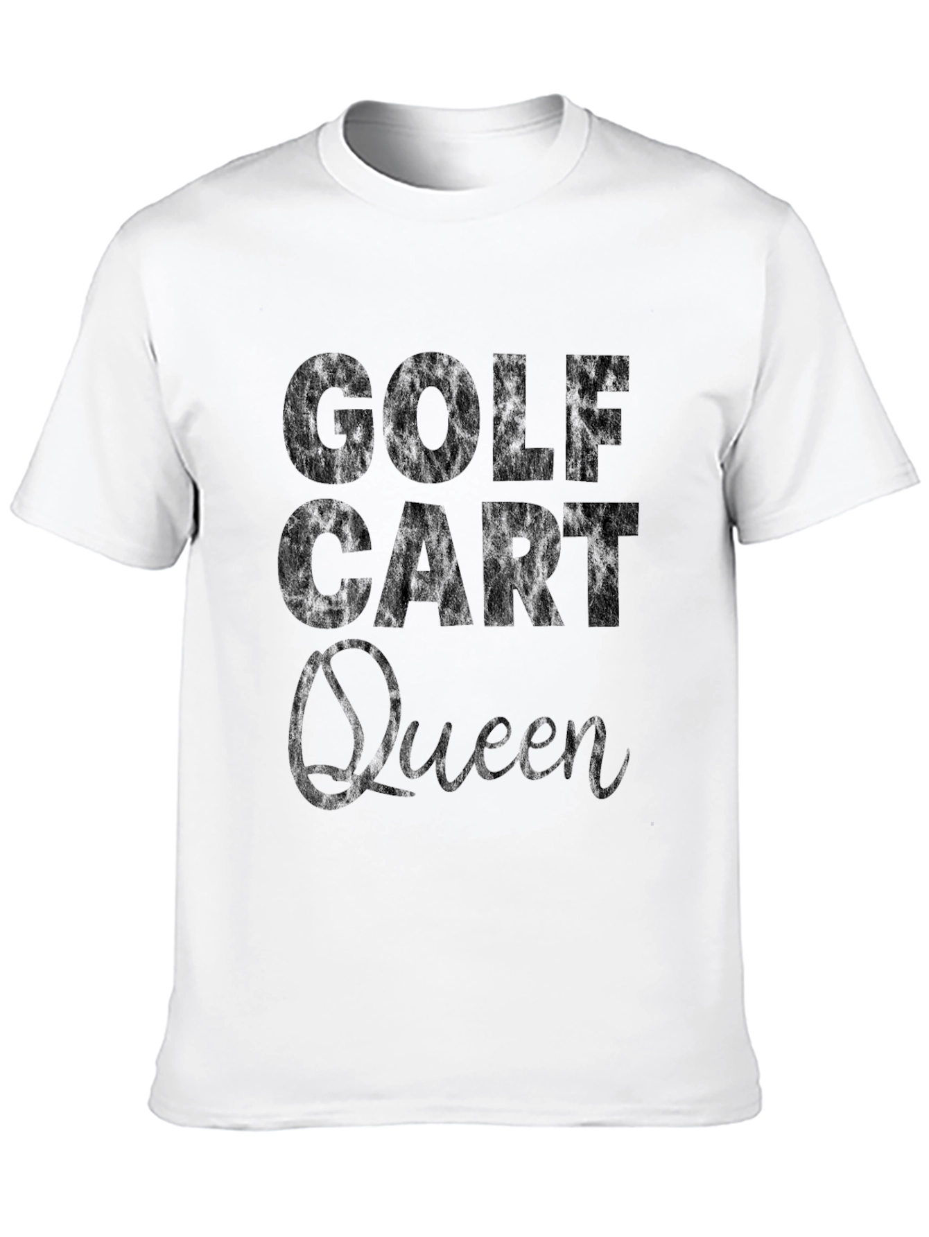 Golf Cart Queen T-Shirt - Black
