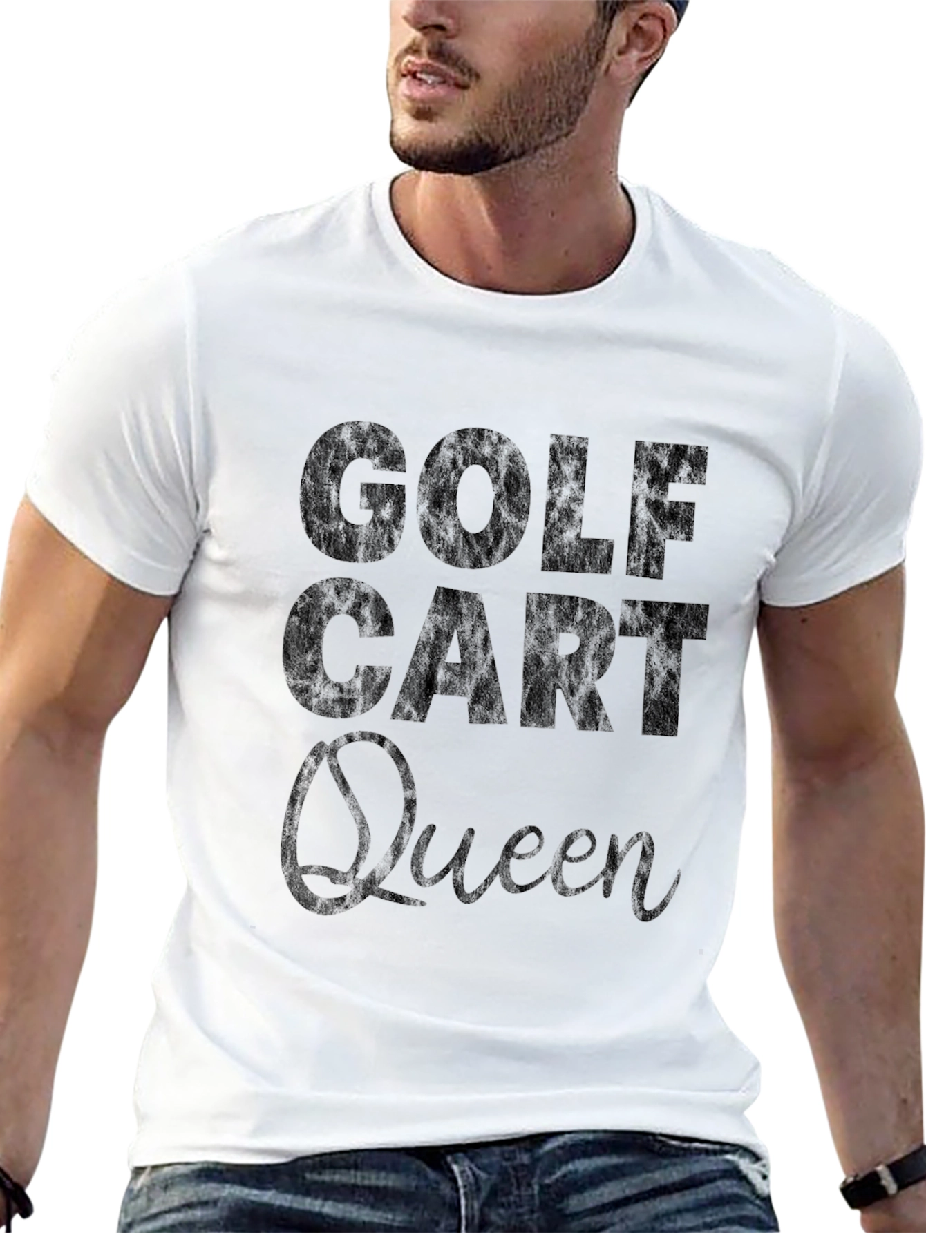 Golf Cart Queen T-Shirt - Black