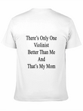 Violinist Mom Joke Black T-Shirt