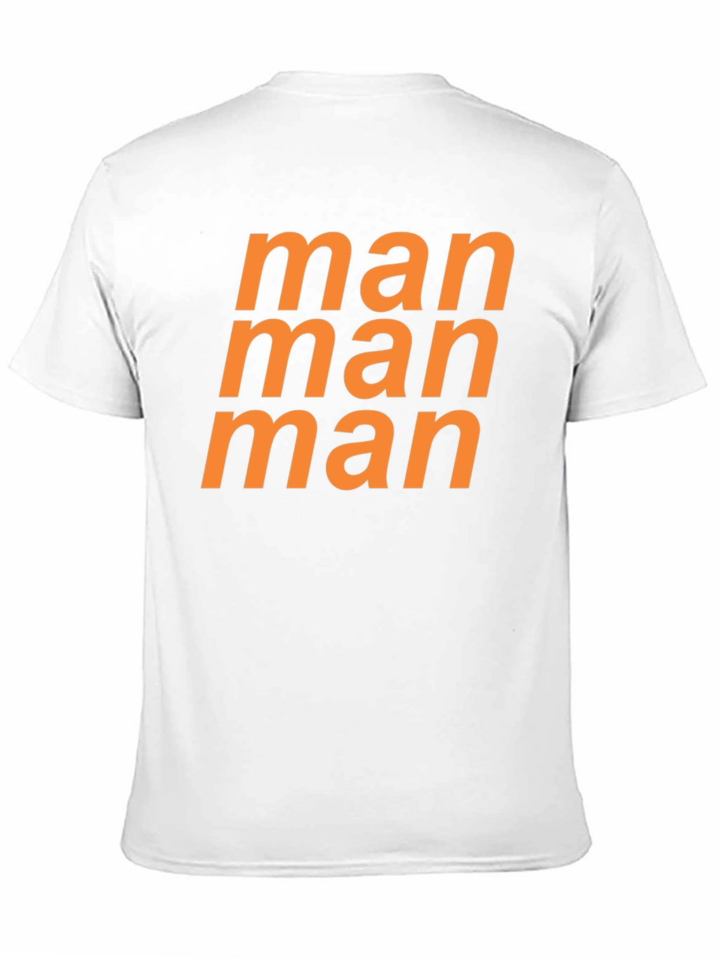 Man Graphic Tee - Bold Orange Print