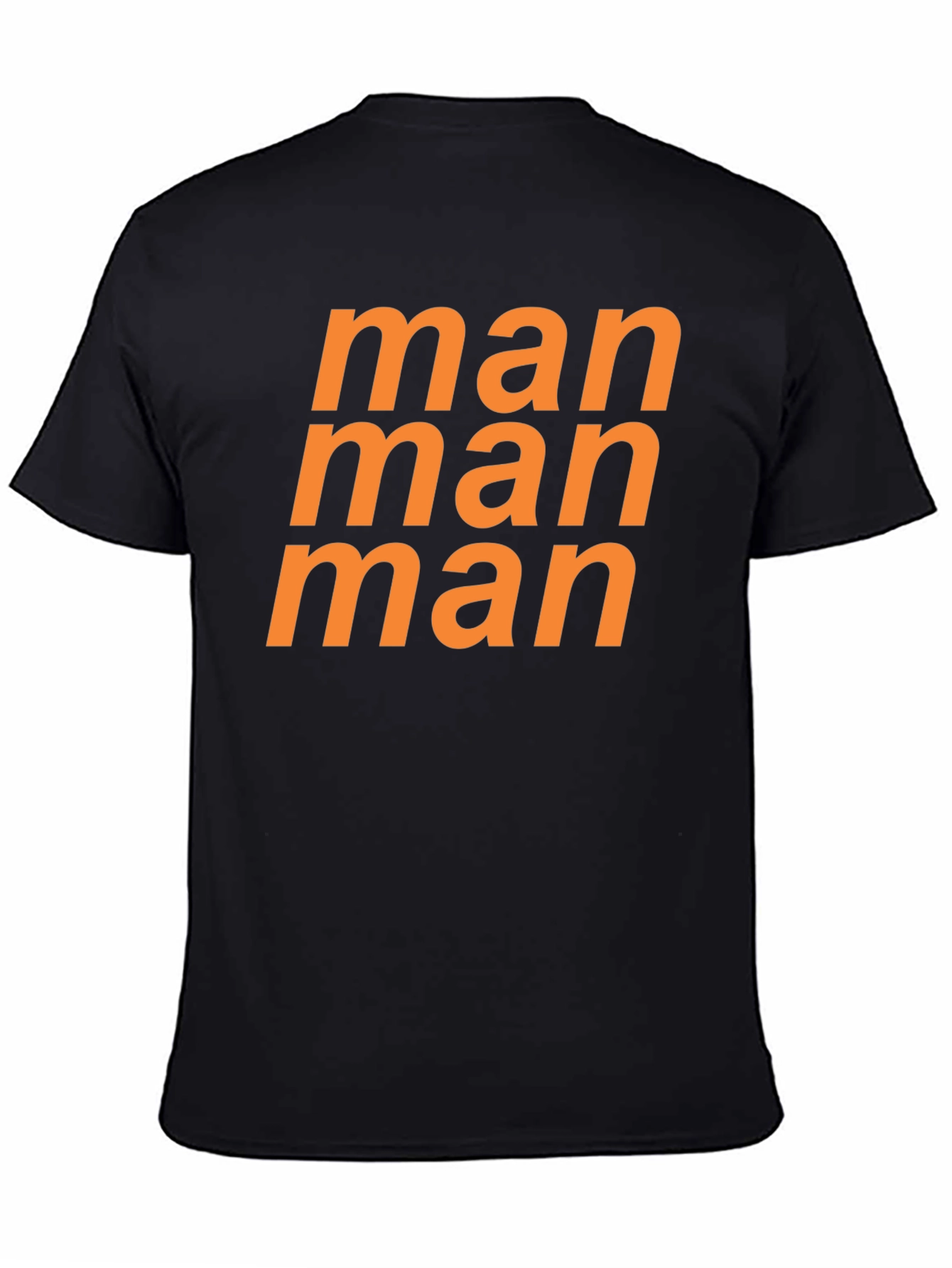 Man Graphic Tee - Bold Orange Print