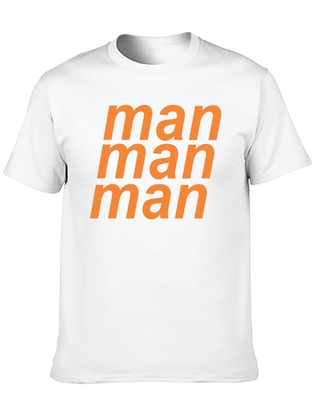 Man Graphic Tee - Bold Orange Print