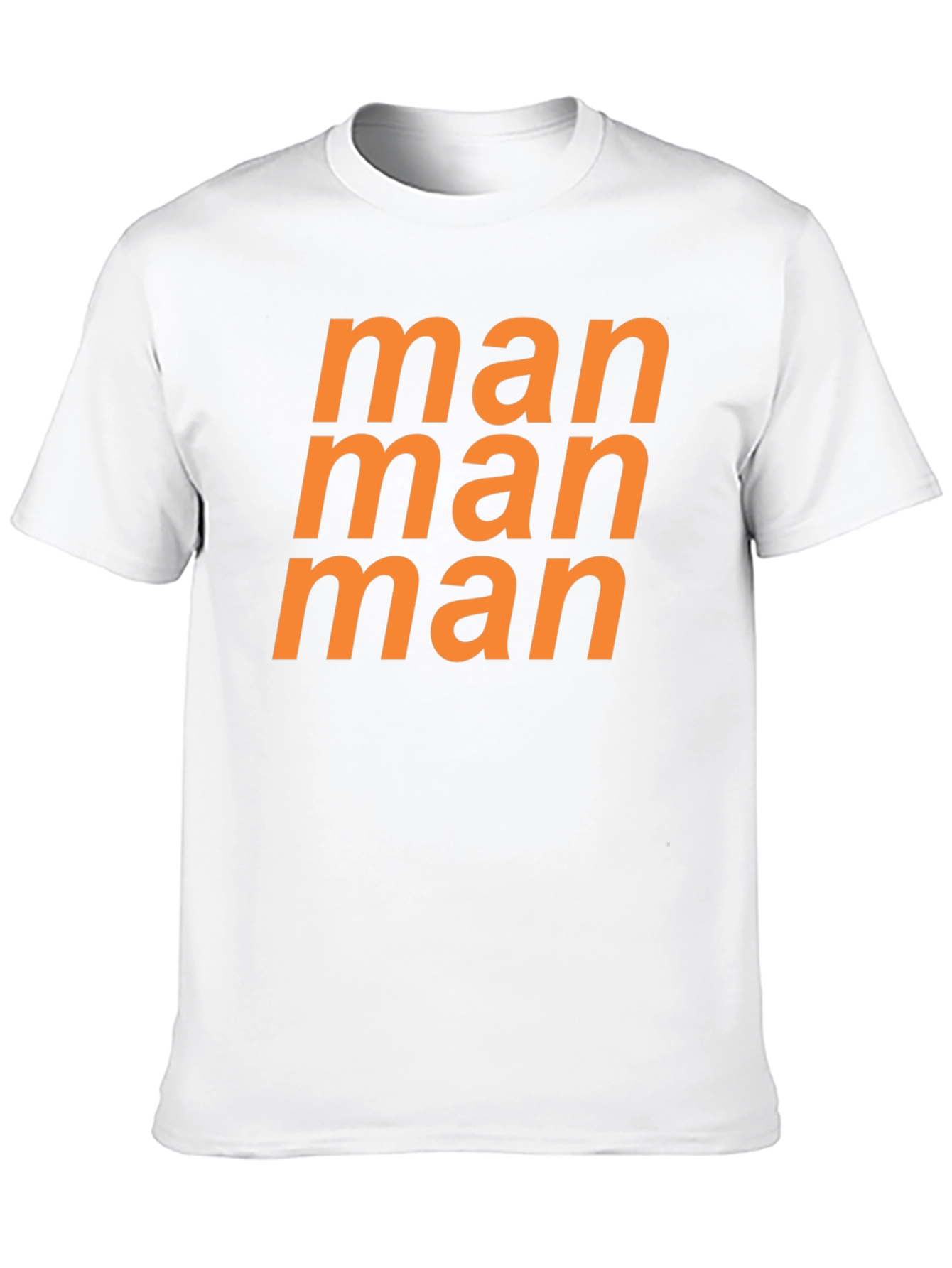 Man Graphic Tee - Bold Orange Print