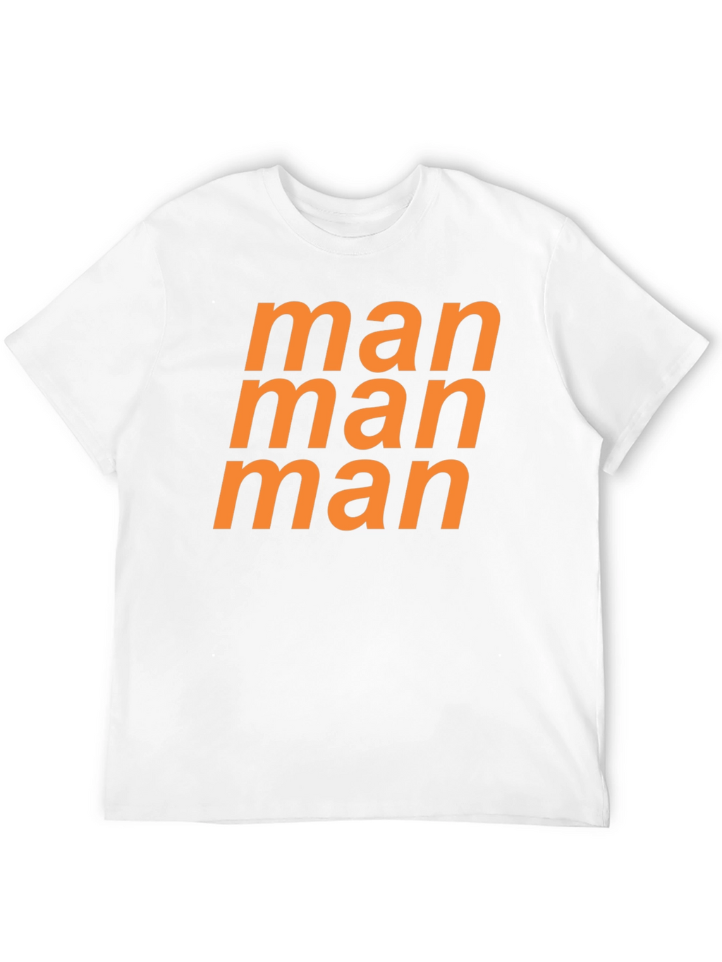 Man Graphic Tee - Bold Orange Print