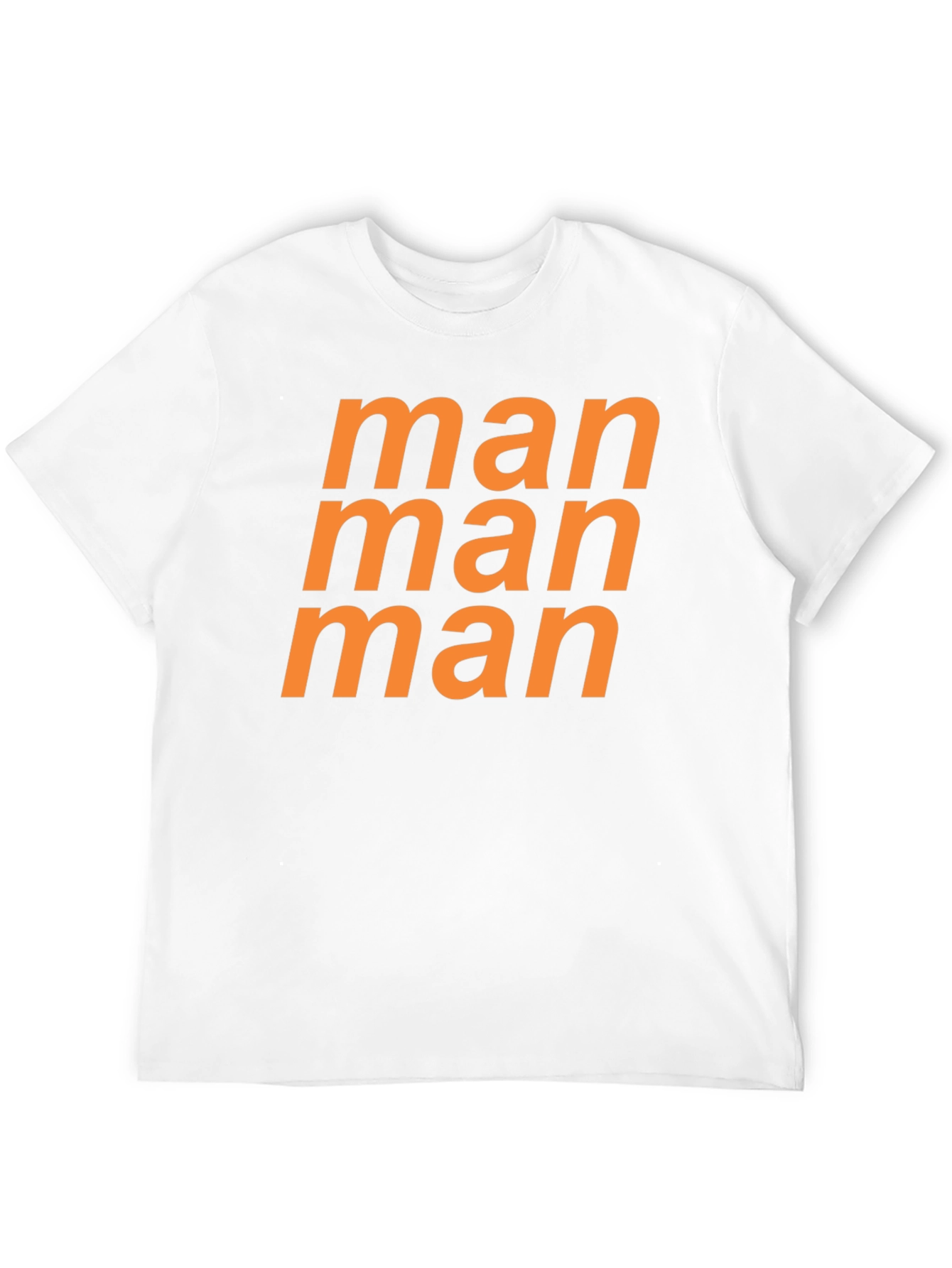 Man Graphic Tee - Bold Orange Print