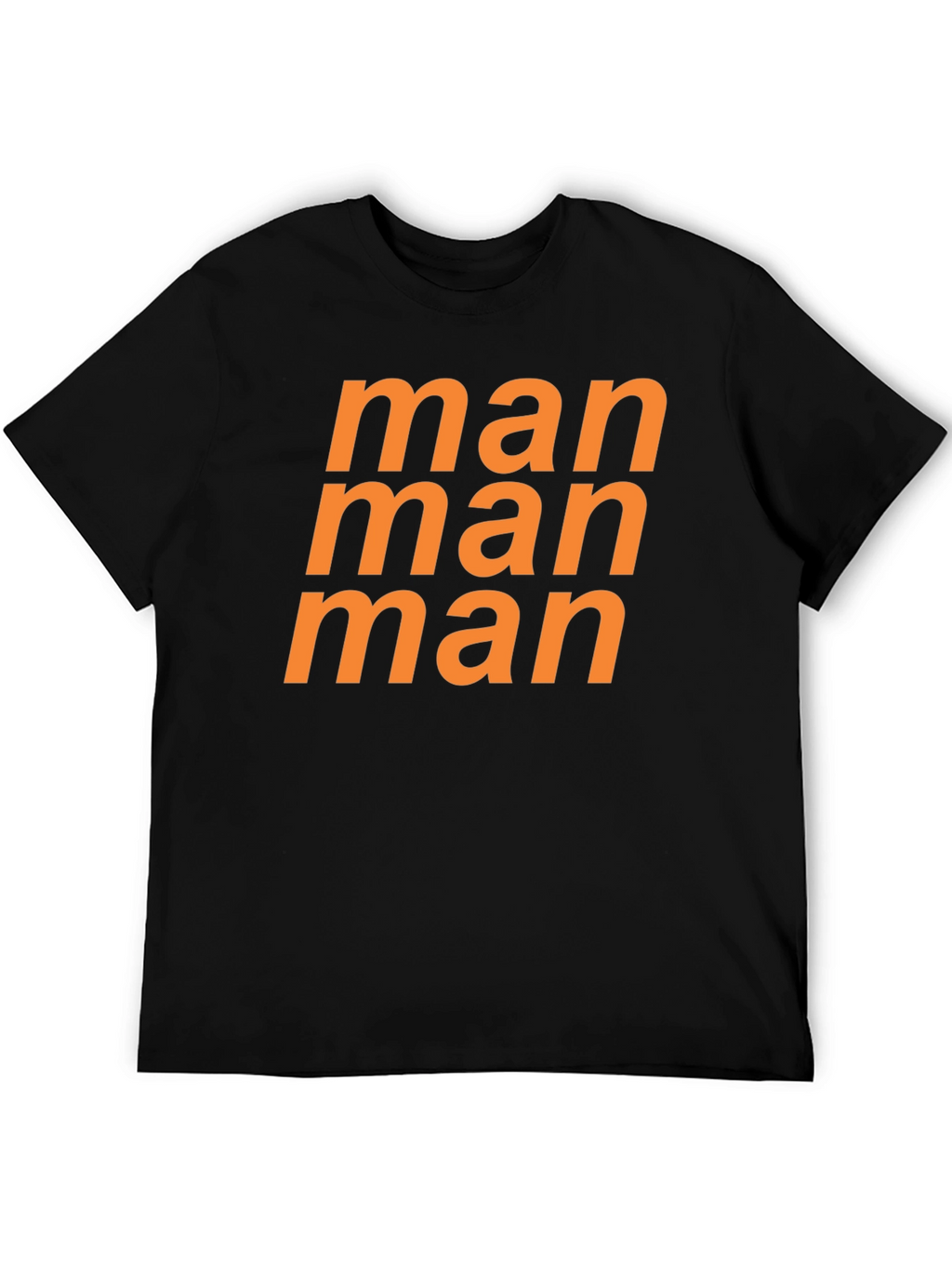 Man Graphic Tee - Bold Orange Print