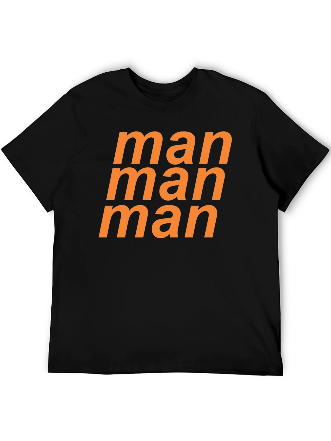 Man Graphic Tee - Bold Orange Print