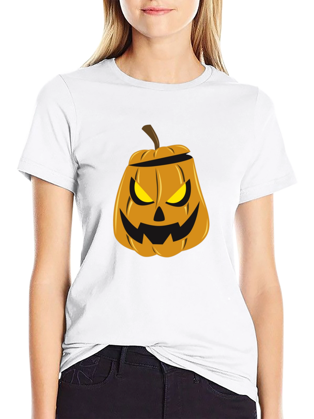 Mens Halloween Pumpkin Graphic Tee