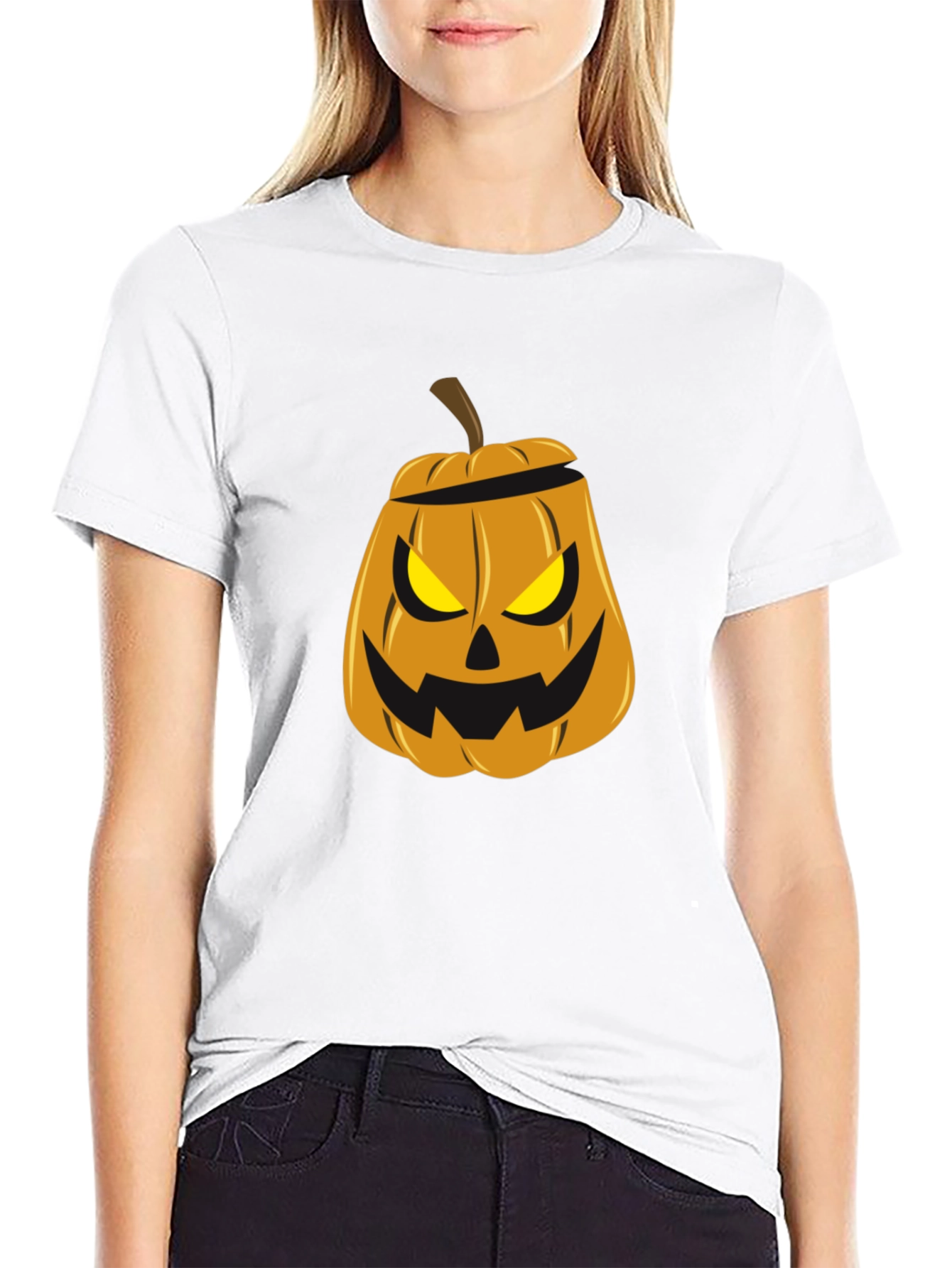 Mens Halloween Pumpkin Graphic Tee