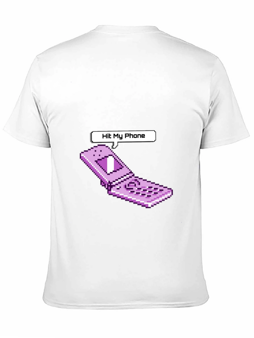 Retro Pixel Flip Phone T-Shirt - Hit My Phone
