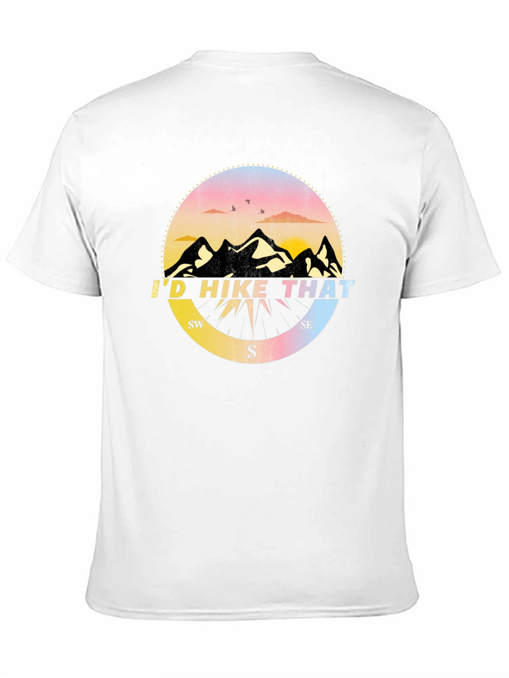 Id Hike That T-Shirt - Mountain Compass Design