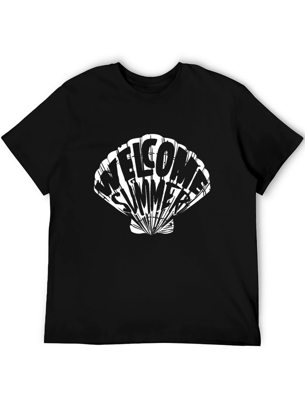 Welcome Summer Graphic Black T-Shirt