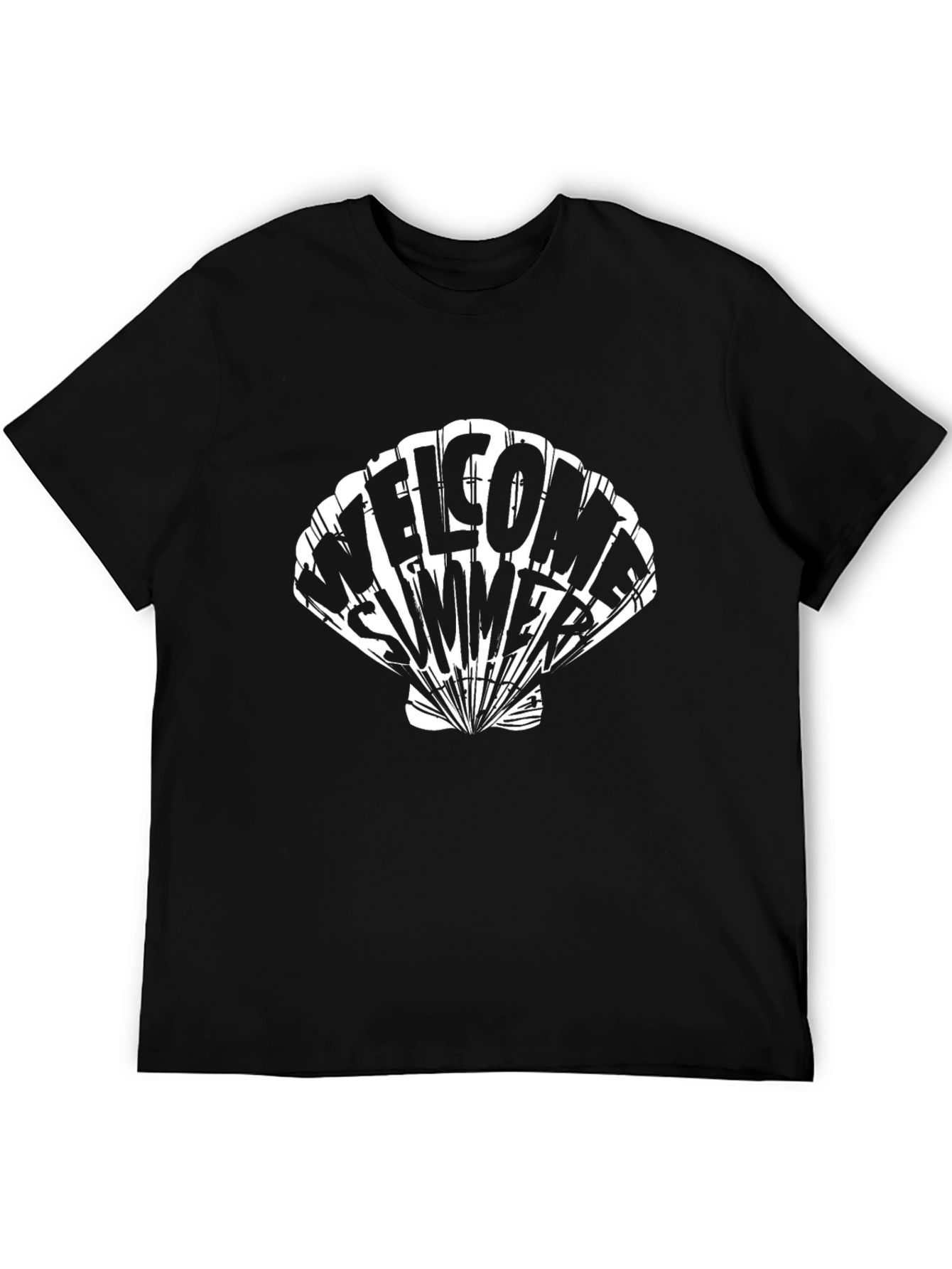 Welcome Summer Graphic Black T-Shirt