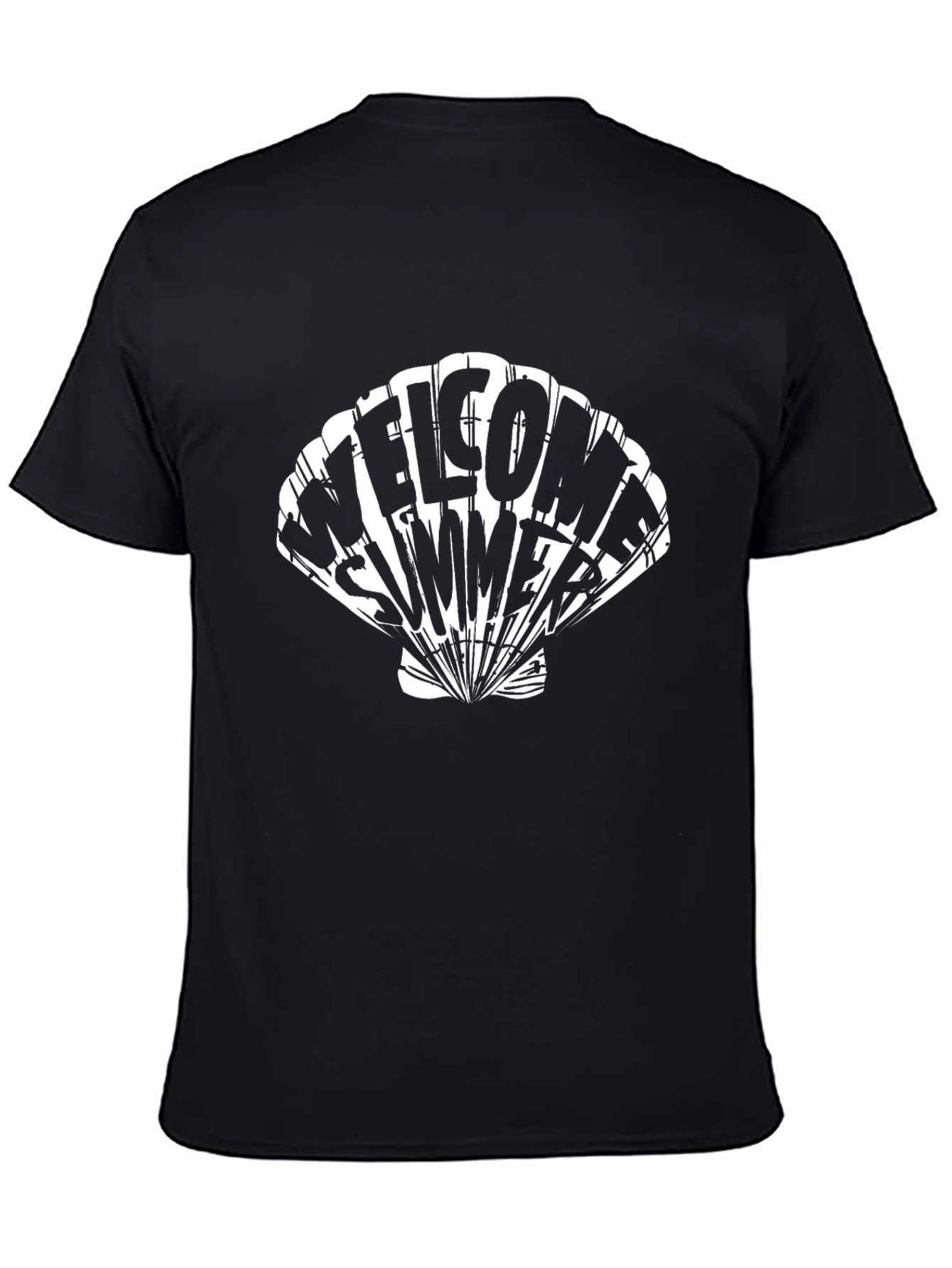 Welcome Summer Graphic Black T-Shirt