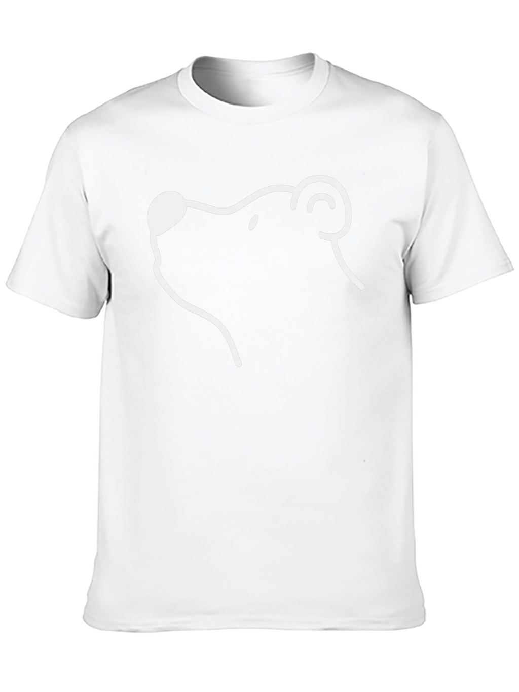 Minimalist Bear Outline Graphic Tee