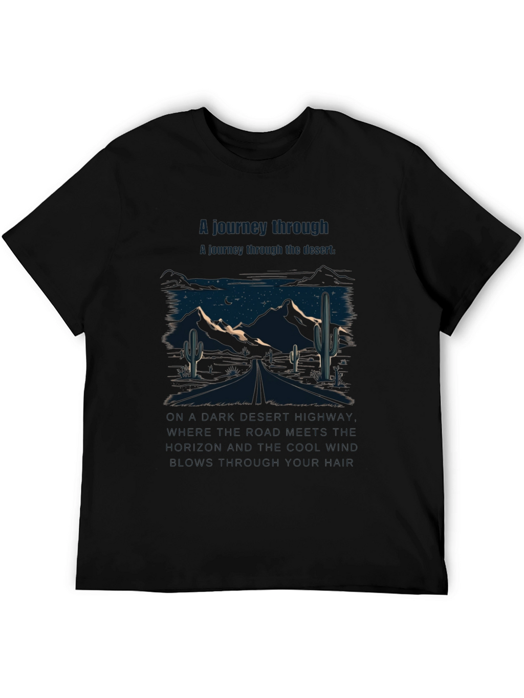 Desert Journey Graphic Tee - Unisex Black T-Shirt